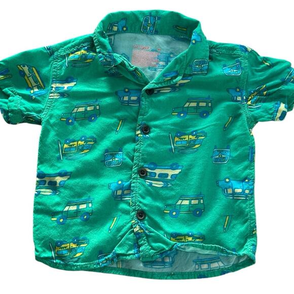 CAT AND JACK Boys Surfer Button Down Short Sleeve 18m - Picture 1 of 3